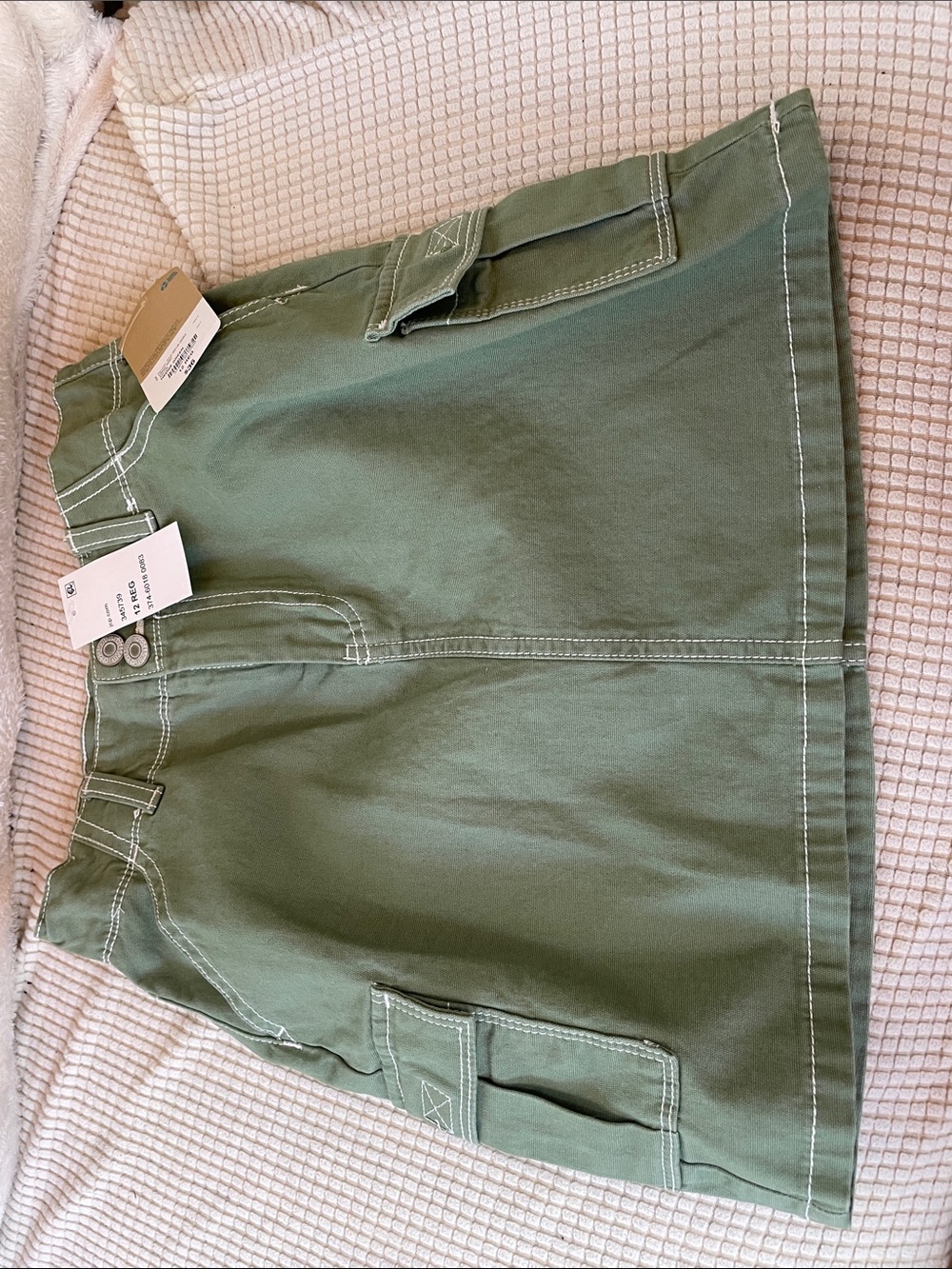 Girls Olive Green Cargo Skirt NWT